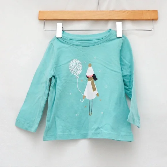 Set of 2 Baby Gap tops 1 Joe Fresh dress baby girl infant 12-18 toddler striped - Picture 3 of 13